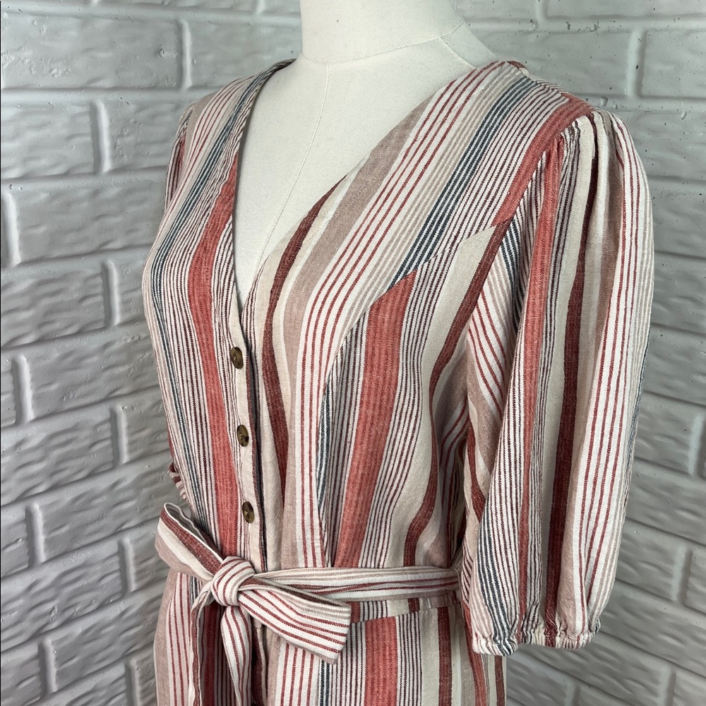 UNIVERSAL THREAD JUMPSUIT V NECK BUTTON UP WIDE L… - image 6